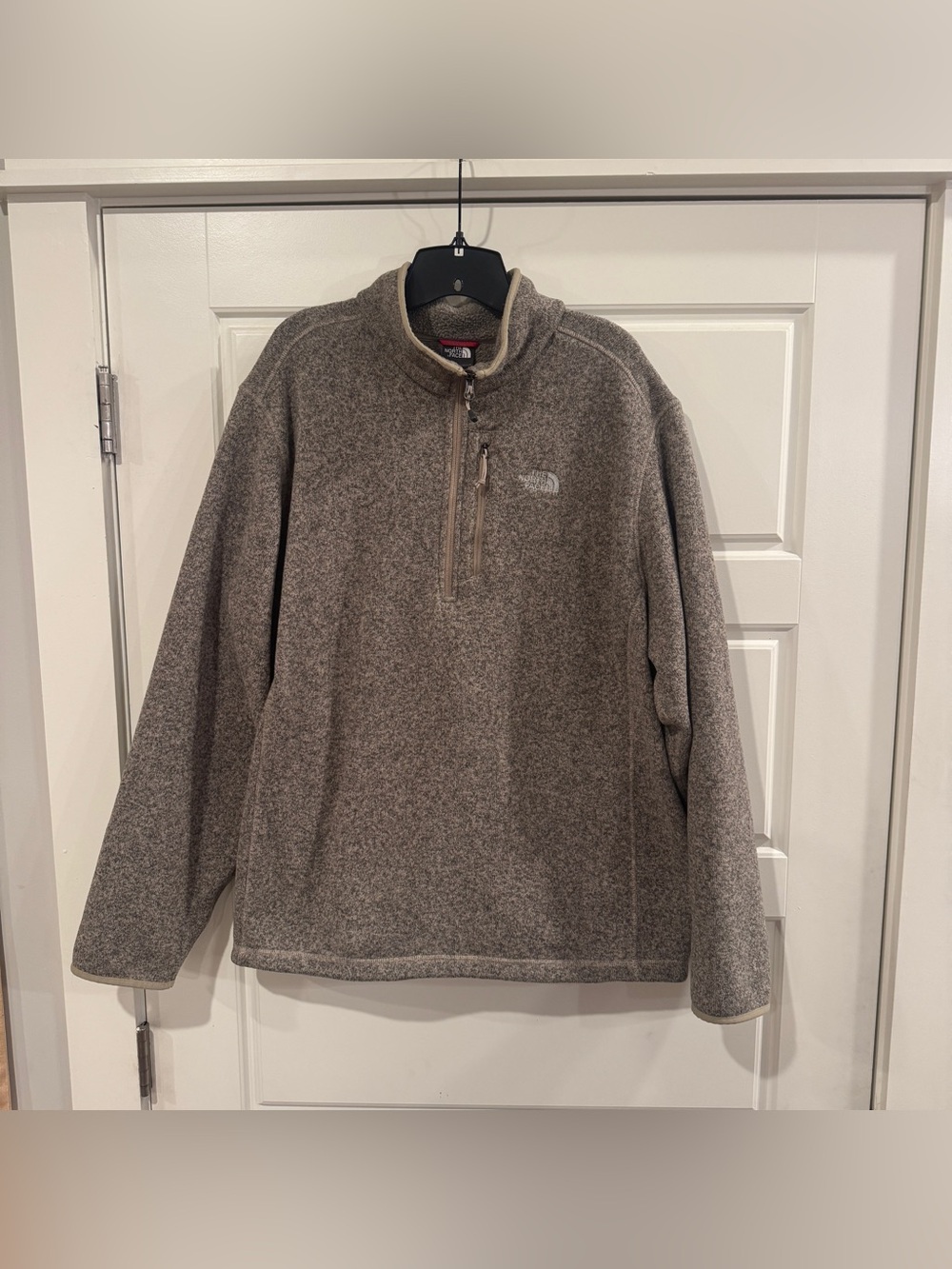 The North Face Gordon Lyons Quarter-Zip Fleece Oatmeal Pullover Men’s Size XXL